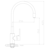 Смеситель для кухни c гибким цветным изливом Z35-35U-White