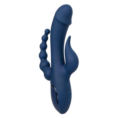 Синий тройной вибромассажер Triple Orgasm - California Exotic Novelties III SE-4386-05-3