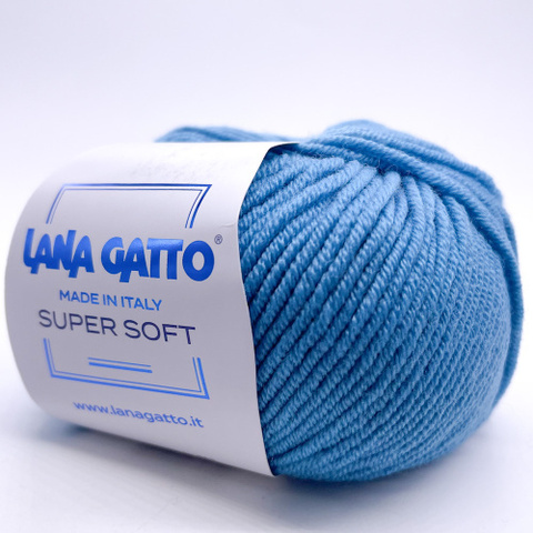 Пряжа Lana Gatto Super Soft 14607 голубая бирюза (уп.10 мотков)