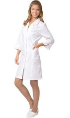 Халат "ЖАСМИН" женский белый с оранжевым