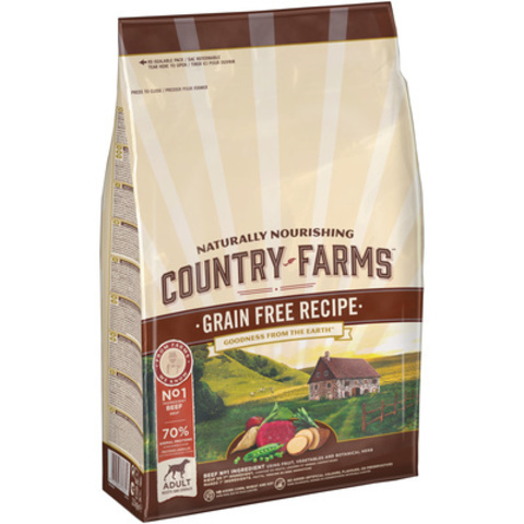 Country Farms Беззерновой сухой корм для взрослых собак (с говядиной) 2,5кг