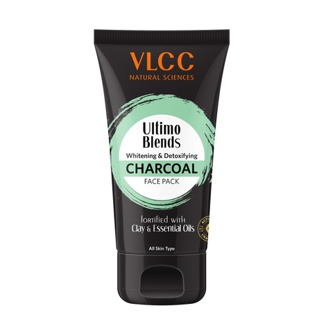 ULTIMO BLENDS Whitening Detoxifying CHARCOAL Face Pack, VLCC (Отбеливающая и детоксицирующая маска для лица С УГЛЁМ), 100 мл.
