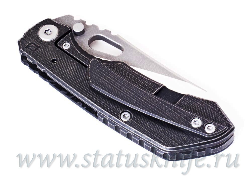 Нож CKF/Rotten Evolution 2.0 (cool CF + dark Ti handle, dark Ti clip & spacer, M390 2-tone satin/stonewash)