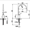 Gessi Goccia Смеситель для раковины на 1 отверстие, высокий, излив 244мм R=125, с фиксированным носиком,  цвет: хром 33806#031