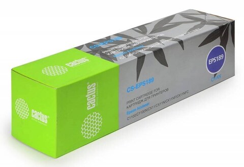Картридж лазерный Cactus CS-EPS189 S050189 голубой (4000стр.) для Epson AcuLaser C1100, C1100N, CX11, CX11N, CX11NF, CX11NFC