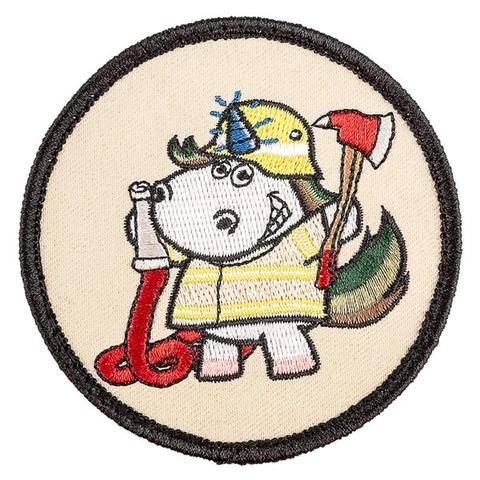 Café Viereck Patch Feuerwehr-Einhorn