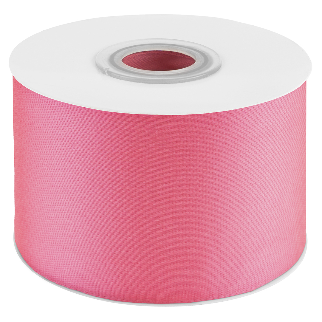 Лента Атласная (5см*22,85м) Ярко-розовый