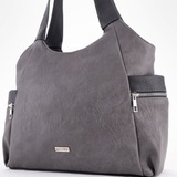 Сумка Саломея 618 македония серый + черный