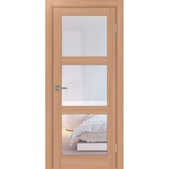 Купить Межкомнатная дверь экошпон Турин 530.222 ясень тёмный остеклённая