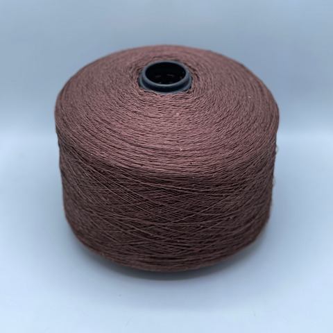 Бобинная пряжа, Linette Pailletes, 450м, 80% Лен, 20% Полиэстер(пайетка),Какао+пайетка.37917