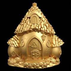 Силиконовый молд № 426 домик Грибы 2 D ( серия домики для гномов и фей)