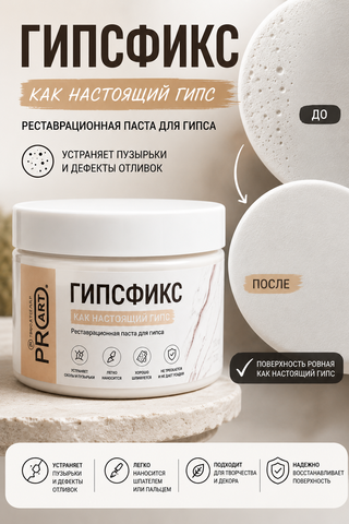 Паста ГипсФикс для реставрации, 230гр., 150мл.