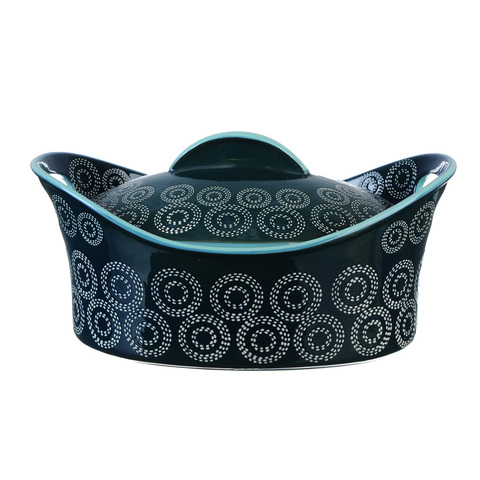 Baking dish oval 31.5x22cm, 2L, lid, ceramic heat-resist.