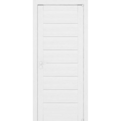 Купить Межкомнатная дверь экошпон Uberture 2126 белый велюр остеклённая