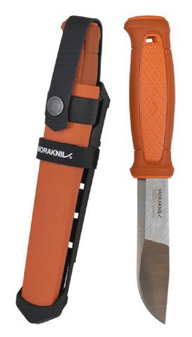 Нож Morakniv Kansbol Multi-mount стальной разделочный, лезвие: 109 mm, оранжевый/красный (13507)