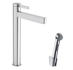 Hansgrohe Finoris 76220000 Высокий смеситель для раковины с гигиеническим душем (хром) фото