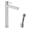 Hansgrohe Finoris 76220000 Высокий смеситель для раковины с гигиеническим душем (хром)