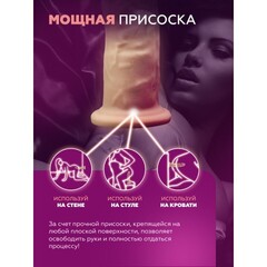 Фаллоимитатор с двойной плотностью SILEXD Model 2 светло-бежевый (19,2х4,7 см)