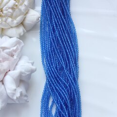 Бусины стеклянные лазурные круглые 2 мм, К208