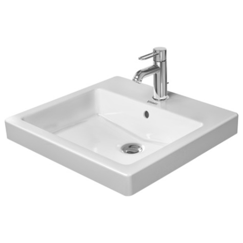 Duravit Vero Раковина  встраиваемый для встраивания сверху, с перел., с 3 отв. под смес., 500x465мм, Цвет: Белый 315500030