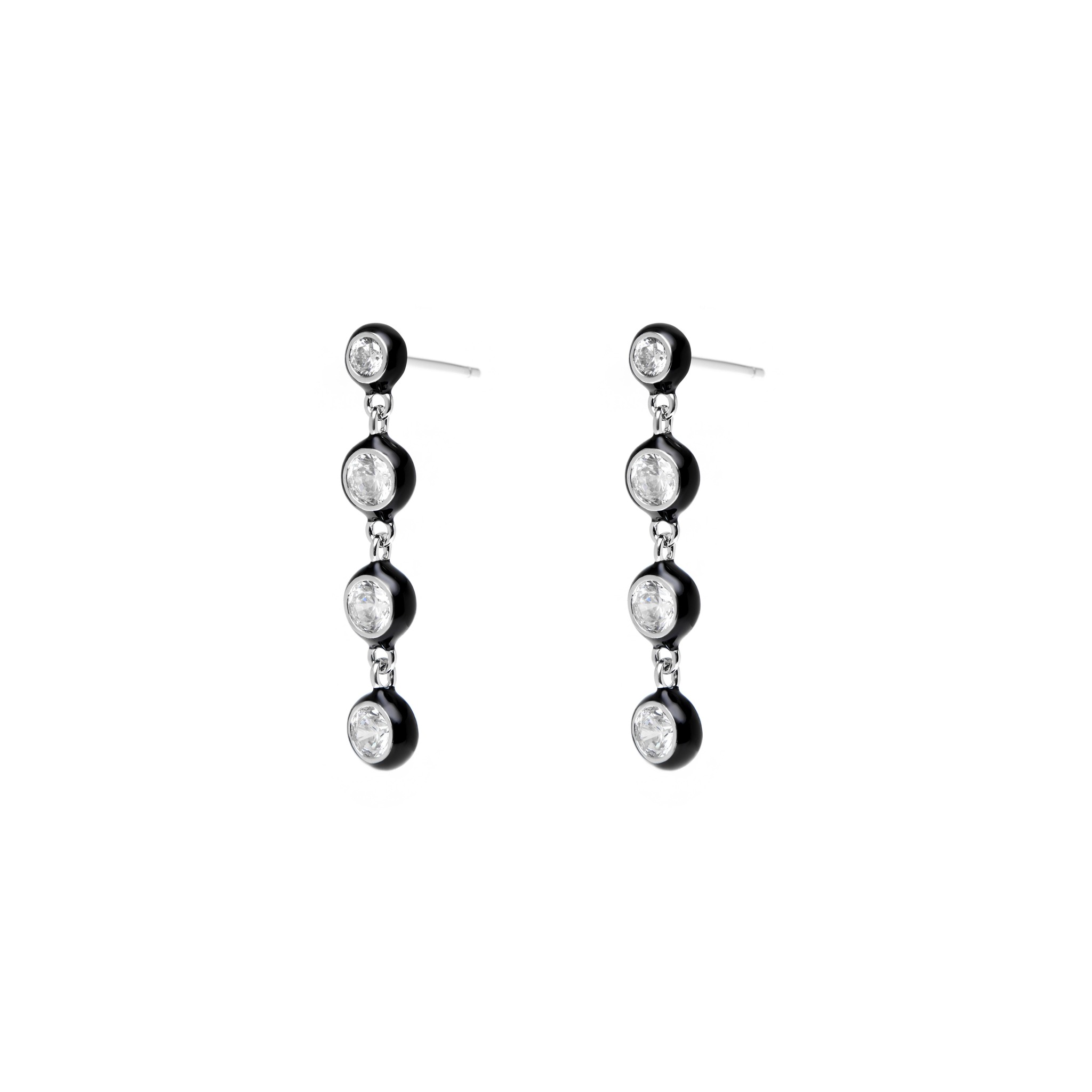 VIVA LA VIKA Серьги Crystal Black Strings Earrings