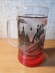 кружка пиво 0,33 с видами СПб и цветным дном