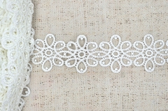 Кружево плетеное, ш. 5,5 см, молочный