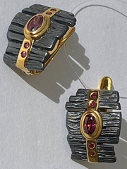 Богарне Ч (серьги из серебра)