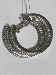 Конго круг (серьги из серебра)