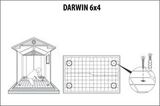 Пластиковый сарай Keter Darwin 6x4 фута серый