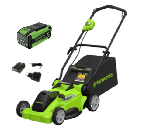 Аккумуляторная газонокосилка Greenworks GD40LM16XK8, 40v, 41 см, (2517907UH), с аккумулятором 8 А·ч и зарядным устройством