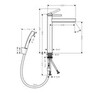 Hansgrohe Finoris 76220000 Высокий смеситель для раковины с гигиеническим душем (хром)