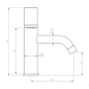 Boheme 121-CRCR.3 Смеситель STICK для умыв. низ. CHROME LINEA_Комплект