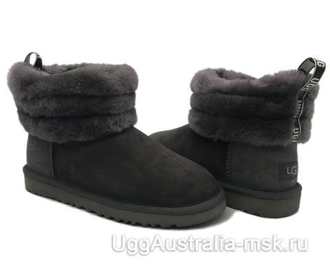 UGG Classic Mini Fluff Quilted Boot Grey