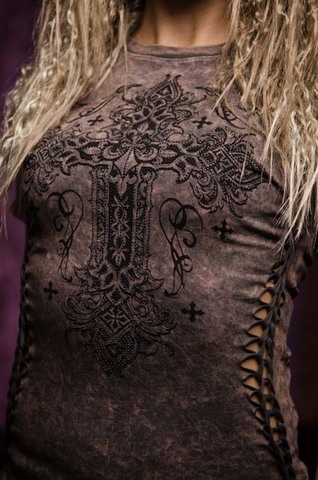 Affliction | Футболка женская VERSAILLES AW21525 принт спереди