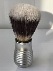 Помазок для бритья синтетика металл ручка 02