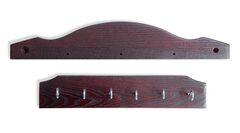 Киевница навесная из ясеня, с крюками (на 6 киев, цвет махагон)