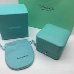 77202- Футляр/коробка в комплекте упаковки под кольцо/пусеты Tiffany lux верх кожа