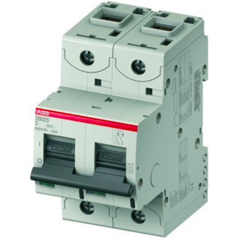 Автоматический выключатель 2-полюсный 40 А, тип D, 25 кА S802S D40. ABB. 2CCS862001R0401
