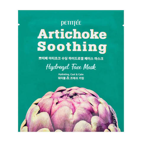 Petitfee&Koelf Artichoke Soothing Hydrogel Face Mask Противоотёчная гидрогелевая маска с артишоком 1 шт