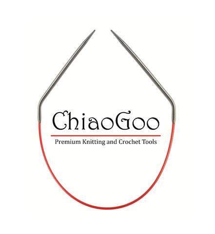 Спицы Chiaogoo металлические круговые  100 см 6.5 мм knit red