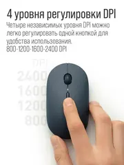 Мышь беспроводная Xiaomi Mi Portable Bluetooth Mouse 3 (XMBXSB01YM) Black (Черная)