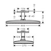 Душ верхний 46х27 см Hansgrohe Rainmaker Select 24002400