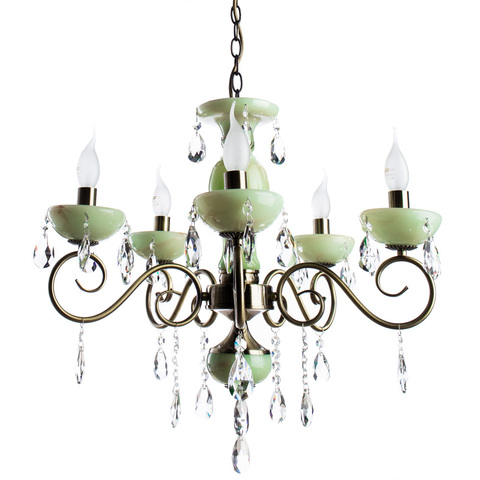Люстра Arte Lamp Onyx green A9592LM-5AB