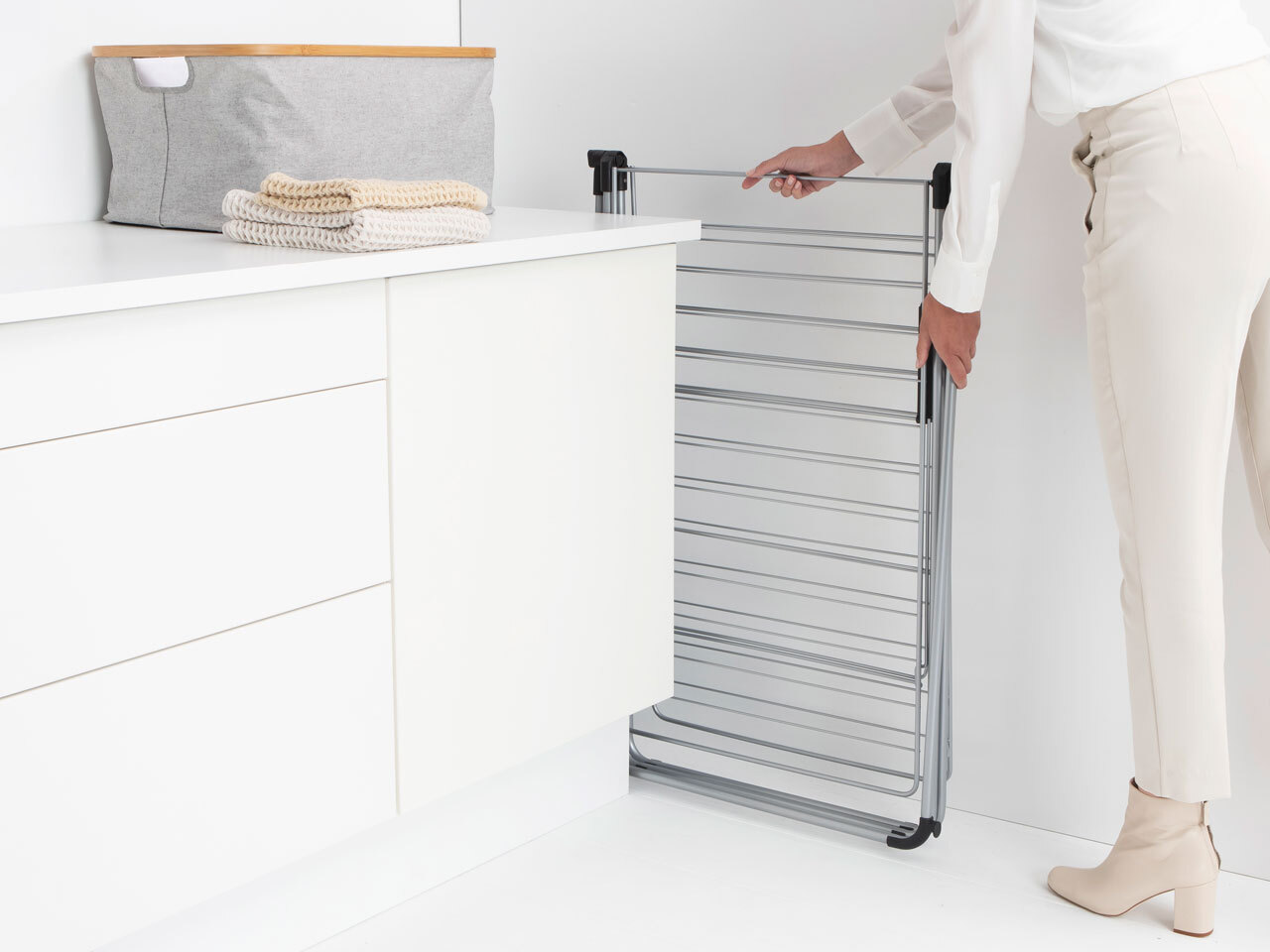 Сушилка напольная с перекладиной HangOn (25 м навески), Серый металлик, арт. 403545 - фото 10