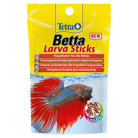Tetra Betta LarvaSticks корм в форме мотыля для петушков и др. лабиринтовых рыб (5 г)
