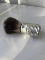 Помазок для бритья синтетика металл ручка 02