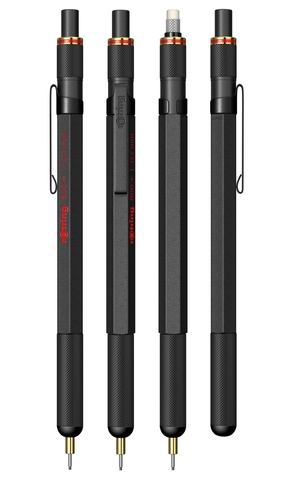 Карандаш механический Rotring 800+ Matte Black, 0.7 mm  (1900182)