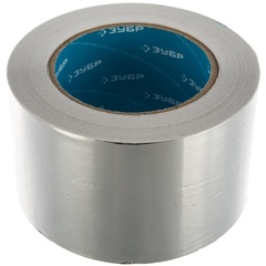 ЗУБР 75 мм, 50 м, 60 гр/м2, самоклеящаяся алюминиевая лента, Профессионал (12262-75-50)