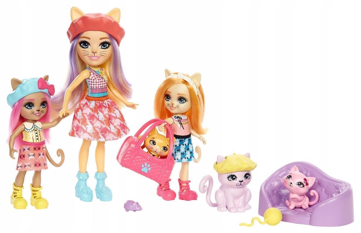 Кукла Enchantimals Mattel - Набор семья кошечек - куклы и фигурки животных  HHC11 купить в Москве | Доставка по России.